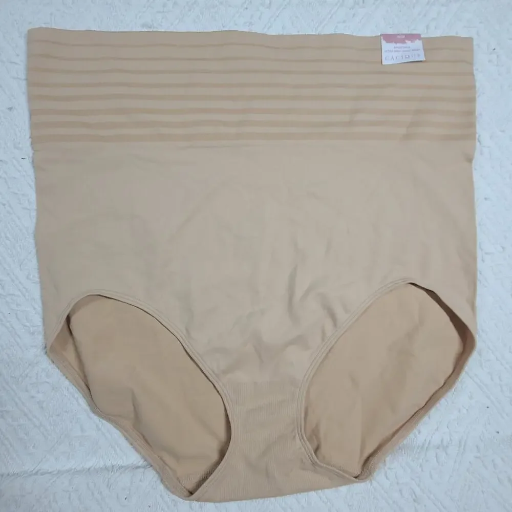 Cacique High-Waist Shaping Briefs in Black and Nude